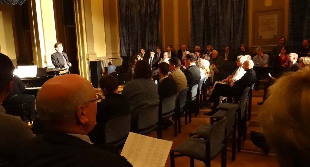 Aufführung des Liederzyklus von Franz Schubert in der Frankfurter Loge "Zur Einigkeit"
