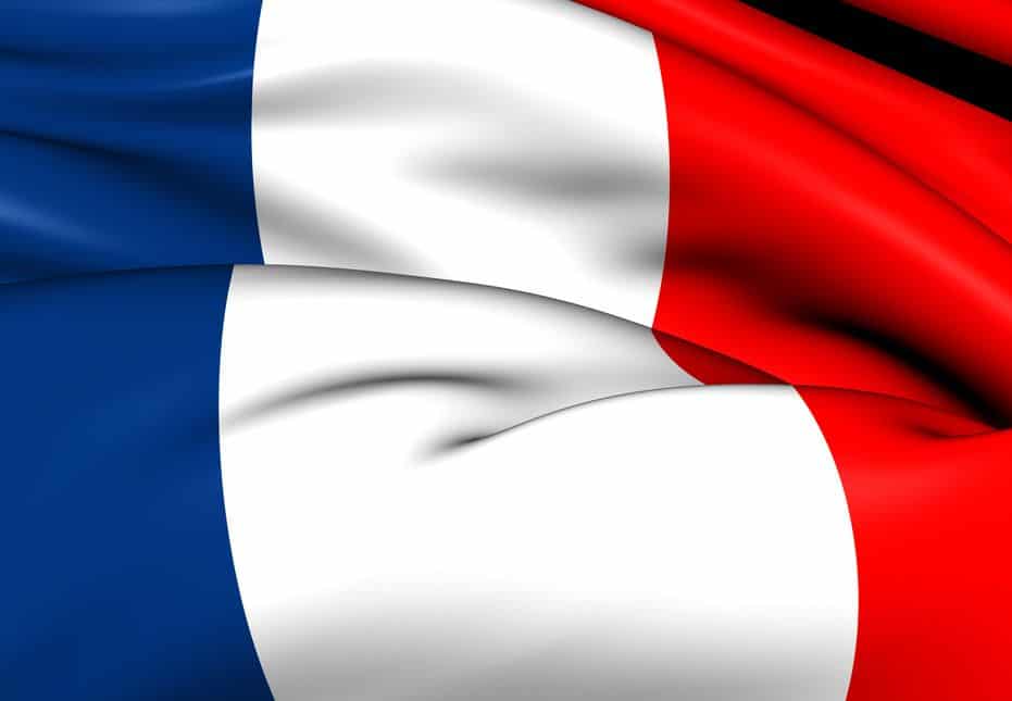 Flag of France. Close Up.