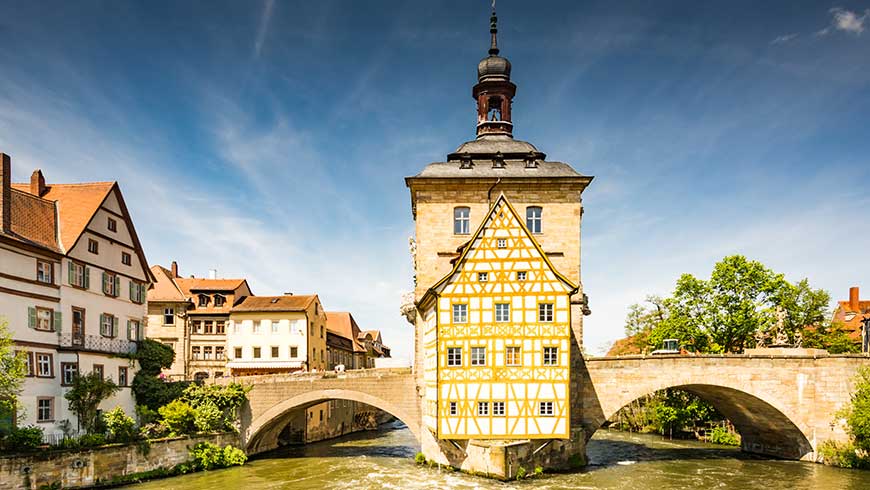 Das historische Rathaus in Bamberg