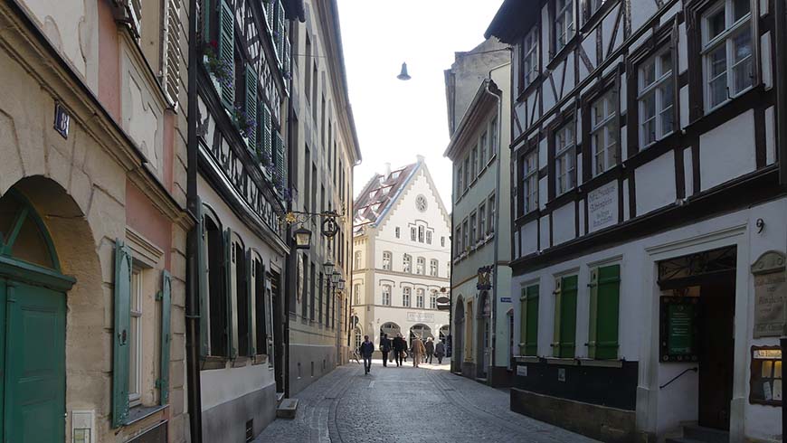 Die große und gut erhaltene Altstadt Bambergs mit ihren idyllischen Straßenzügen und Gassen verzauberte auch die Gäste des Großlogentages.