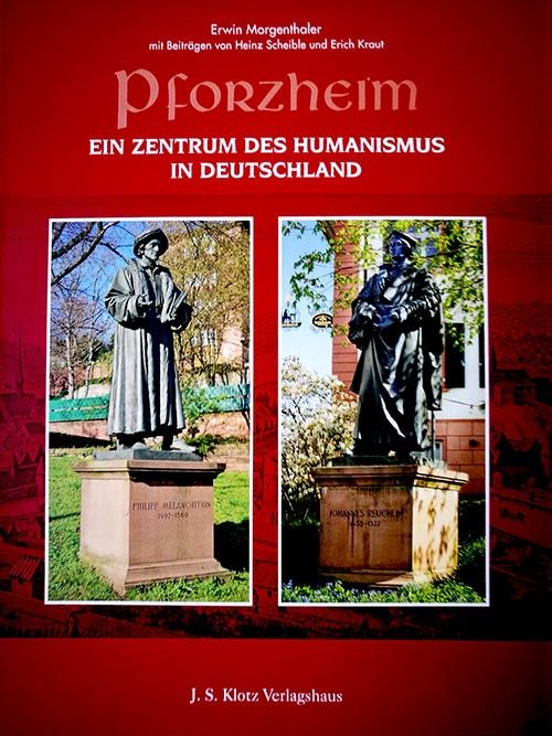 Till Neumann und Jef Klotz mit dem Buch "Pforzheim – Ein Zentrum des Humanismus