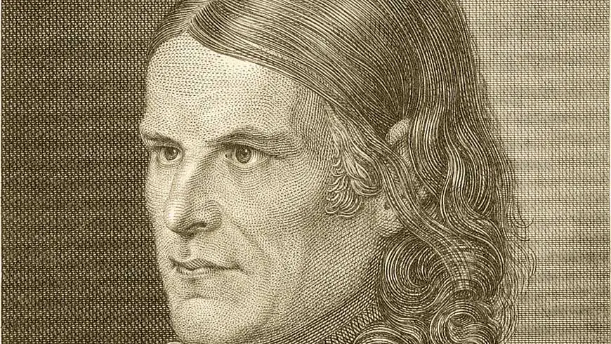 Friedrich Rückert um 1850 – Kupferstich von Carl Barth (Quelle: Wikimedia Commons, Kunstsammlungen der Veste Coburg)